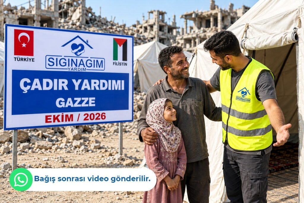 Gazze çadır yardımı - Sığınağım Yardım Derneği